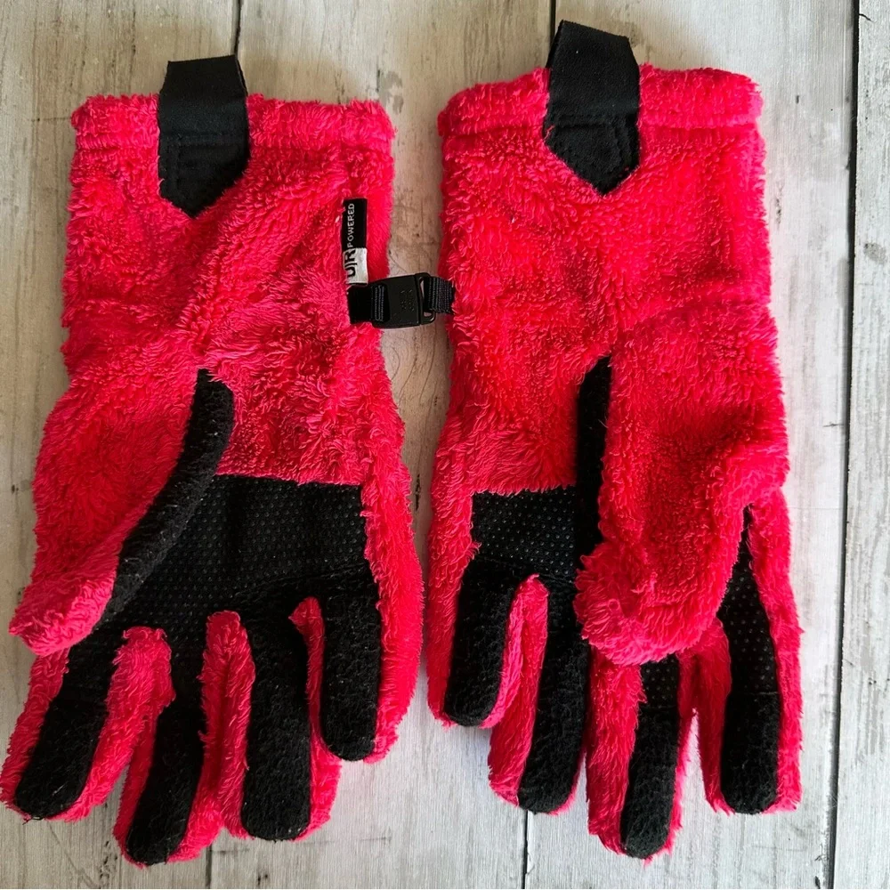 PREOWNED THE NORTH FACE GIRLS PINK GLOVES SIZE LARGE L KIDS